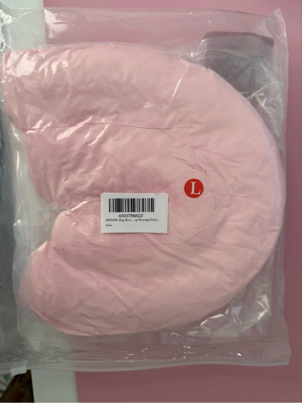 Pink Inflatable Dog Recovery Collar - Soft Donut Post-Surgery Neck Protector